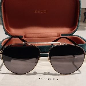 Gucci Aviator Sunglasses GG0043SA GOLD